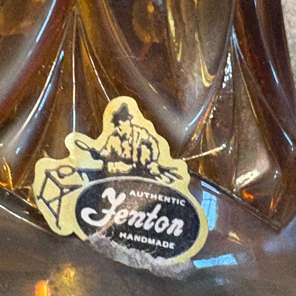 Vintage Fenton Cameo Amber to ombré shade - Picture 3 of 6